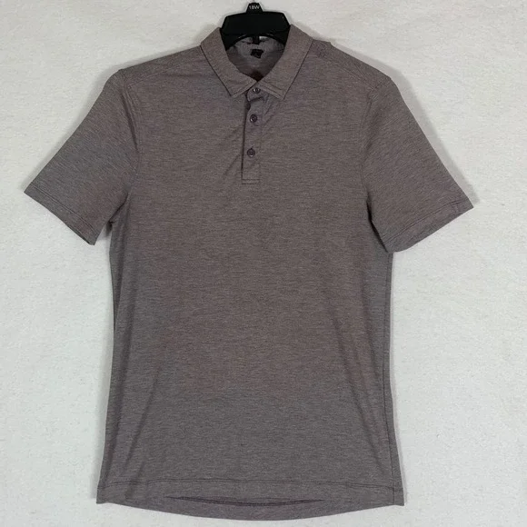 Lululemon Evolution Short-Sleeve Polo Shirt Men's Small Gray Stretch Performance - Picture 1 of 8